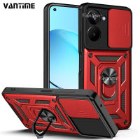 Vantime สำหรับ Realme 10 4G เคสโทรศัพท์สไลด์ฝาครอบกล้อง Kickstand Hard เกราะกันกระแทกฝาหลัง