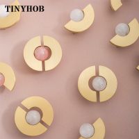 ┅♧ Semicircle-Handle /crystal ball Brass Drawer Knobs Furniture Handles Cupboard Drawer Pull Kitchen Cabinet Door Wardrobe Hardware