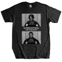 เสื้อยืดผู้ชายเสื้อยืด Supernatural Mugshot S เสื้อยืดท็อปแบบตัวสั้น Supernatural Mugsam ดีนวินเซสเตอร์ Sam เสื้อยืดยูนิเซ็กส์-Shirt