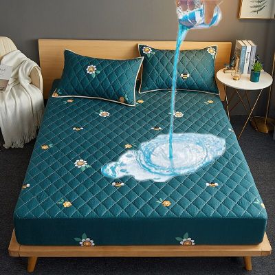 1ผ้ากันน้ำผ้าปูที่นอนพอดีป้องกันปัสสาวะเปียกผ้าคลุมฟูกราชินีคิงกันน้ำผ้าคลุมที่นอน160X200ผ้าปูที่นอน