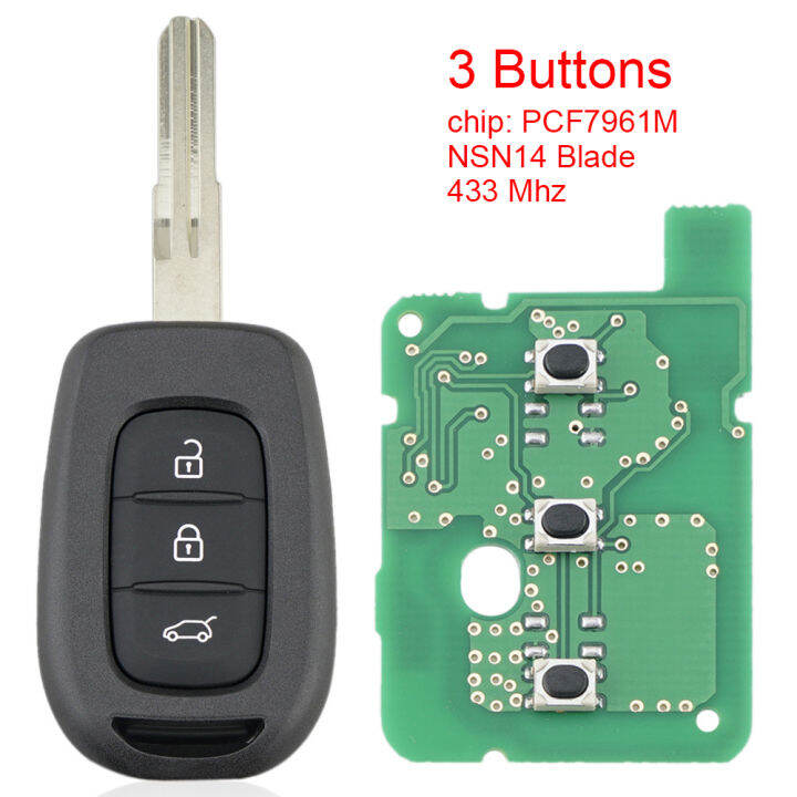 Telecomando Chiave Auto 2 Pulsanti 433MHz Per Citroën Xsara Picasso, Berlingo, Saxo | Lamiera Grezza Inclusa - 3