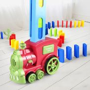 ADDIER Funny Colorful Toy Gift Boys Girls Kids DIY Domino Train Car Set