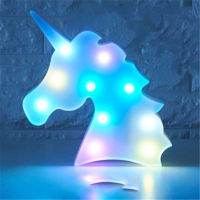 【Decoration】Ins Hot Cartoon Cute Unicorn LED Night Light Battery Powered Unicorn Discoloration Lamp Sweet Style Kid Bedside Lamp Table Decoration Crea