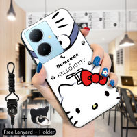 เคสโทรศัพท์สำหรับ Vivo V29 5G Y78 5G Y78 + 5G สายคล้องแหวนใส่นิ้วการ์ตูนโดราเอมอน KT น่ารักปลอกอ่อนยางซิลิโคนกันกระแทกสำหรับเด็กผู้ชายเด็กผู้หญิง