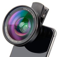 TOKOHANSUN 4K HD 15X Macro Lens for Smartphone Anti-Distortion 0.6X Wide Angle Lens Optical Glass Mobile Phone Camera Lente Kit Smartphone Lenses