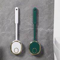 【LZ】◑  Wall Mounted Silicone Toilet Brush Flat Brush Head Cleaner Set Limpeza Do Banheiro