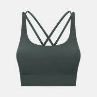 2021SHINBENE CLASSIC Bare Comfort Exercise Sports Bras Top Women Cross Strap Mid Support Padded Fitness Gym Workout Brassiere 4-12