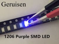 100ชิ้น1206สีม่วง/Uv Smd ไฟไฟส่องสว่างสุด-ไดโอดเปล่งแสง390-410nm 3 .. 2*1.6*0.8มม. ไดโอด Led 1206 Smd