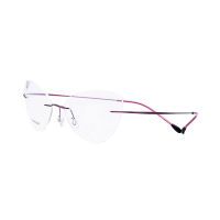 Fashion Women Cat Eye Rimless Titanium Eyeglasses Optical Frame Glasses Eyewear for Woman Eyeglasses