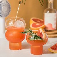 【CW】 280/530ML Gourd Cocktail Glass Cup Mug Transparent Whiskey Wine Yogurt Dessert Cups Household Bar Drinkware