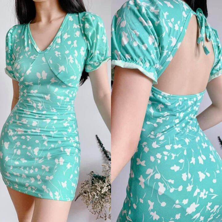 VIVI OPEN BACK BODYCON DRESS/COTTON SPAPNADEX/S-SEMI LARRGE/NMB | Lazada PH