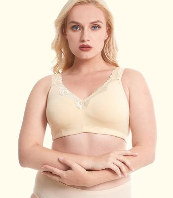Bras for Women Large Plus Size Ladies Cotton Bra Wire Free Seamless Summer Push Up Wireless Home Sleep Lingerie Bralette E F