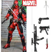 1ชิ้น NECA Marvel Dead สระว่ายน้ำเปลี่ยนรูปการกระทำของเล่นที่มีกล่องเก็บตกแต่งบ้าน18เซนติเมตร