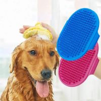 Pets Silicone Washing Dog Comb Rubber Hair Grooming Massaging Cleaning Gloves