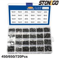 Stogo Set sekrup kepala datar lintas 450/650/720 buah mesin kepala Countersunk gigi sekrup kotak sekrup Laptop