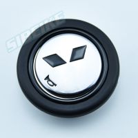 JDM Silver Steering Wheel Horn Button with Logo Sport Racing Car Parts for Mitsubishi