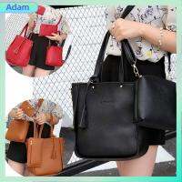 ADAM 4Pcs/set แฟชั่นสำหรับผู้หญิง เครื่องหนังแท้ แบบพกพาได้ กระเป๋าสะพายไหล่แบบสั้น กระเป๋า Crossbody กระเป๋าสตางค์กระเป๋าเงิน กระเป๋าถือแบบถือ