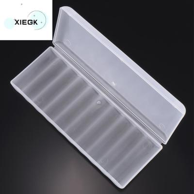XIEGK มีประโยชน์ กล่องใส่แบตเตอรี่ สำหรับ 10 ชิ้น AA พลาสติก กล่องเก็บของ ที่ยึด คอนเทนเนอร์ ปิดบัง