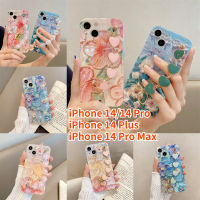 RTY เคสสายคล้องข้อมือสำหรับ iPhone 14 Pro Max iPhone 14 Pro iPhone 14 Plus iPhone 14 Plus iPhone 14 Plus เคสโทรศัพท์แบบ Crossbody Bluray Glitter ภาพสีน้ำมันเคสแบบนุ่มเพชร