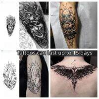 【hot】♣℗☑  30style Anime Herbal Juice Temporary Tattoos Punk Big Size Arm Fake Tatoo Sticker for Woman Men