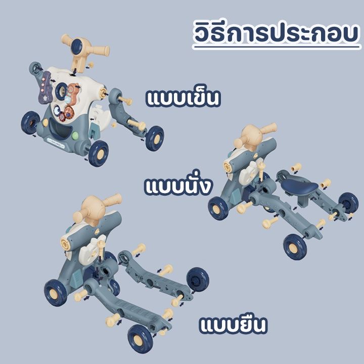 รถหัดเดินเด็ก-3-in-1-รถหัดเดิน-ป้องกันขาโก่ง-รถผลักเดิน-รถขาไถ-หัดเดินbaby-walker-anti-o-leg-รถเข็นหัดเดิน