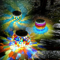 Mosaic Solar Light Solar Powered Mosaic Glass Ball Light IP44 Waterproof Solar Garden Lights Auto ON/OFF Solar Table Light