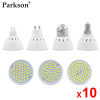 10PcsLot GU10 MR16 LED Bulb E27 E14 LED Lamp AC 220V 240V 48 60 80 LEDs Spotlight Bulb Indoor illas Lampada LED Spot light