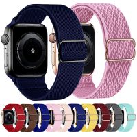 [HOT JUXLLKBKOW 514] สำหรับ Apple Watch Band 44มม. 40มม. 38มม. 42มม. 44มม. อุปกรณ์เสริมไนลอนเข็มขัดสร้อยข้อมือ Correa IWatch Serie 3 4 5 SE 6 7 45มม. 41มม.