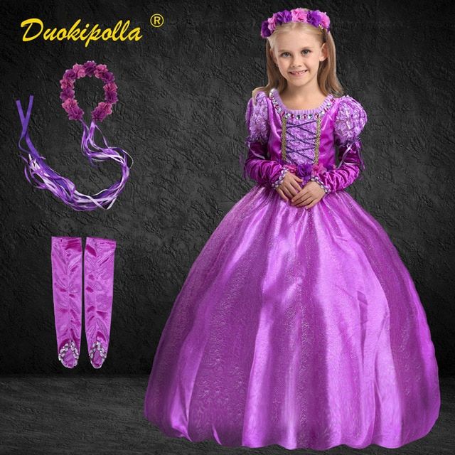 tangled-girls-rapunzel-dress-christmas-holiday-kids-fancy-puff-sleeve-princess-dress-halloween-costume-girls-boutique-outfits