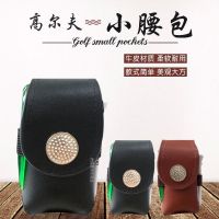 ★NEW★ Golf Small Waist Bag Cowhide Small Ball Bag GOLF Accessories Mini Small Leather Bag Can Hold Balls Tee Green Fork 2 Colors