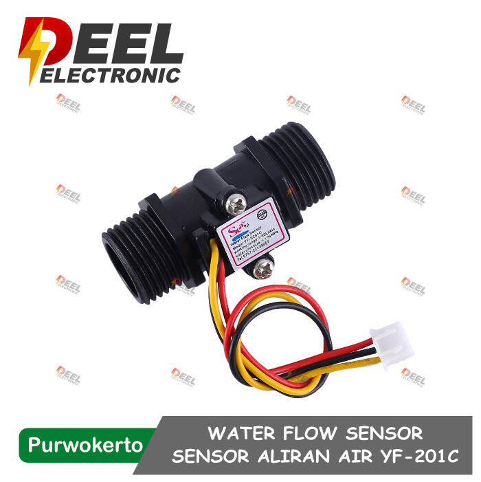 WATER FLOW SENSOR YF-201C 1/2 INCHI SENSOR ALIRAN AIR YF201C DN15 G1/2 ...