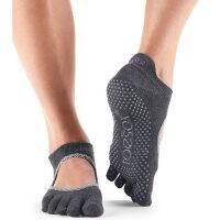 ถุงเท้าโยคะ ถุงเท้าพิลาทิส ยี่ห้อ Toesox - Bellarina Full Toe แบบปิดนิ้ว - CARBON BATIK