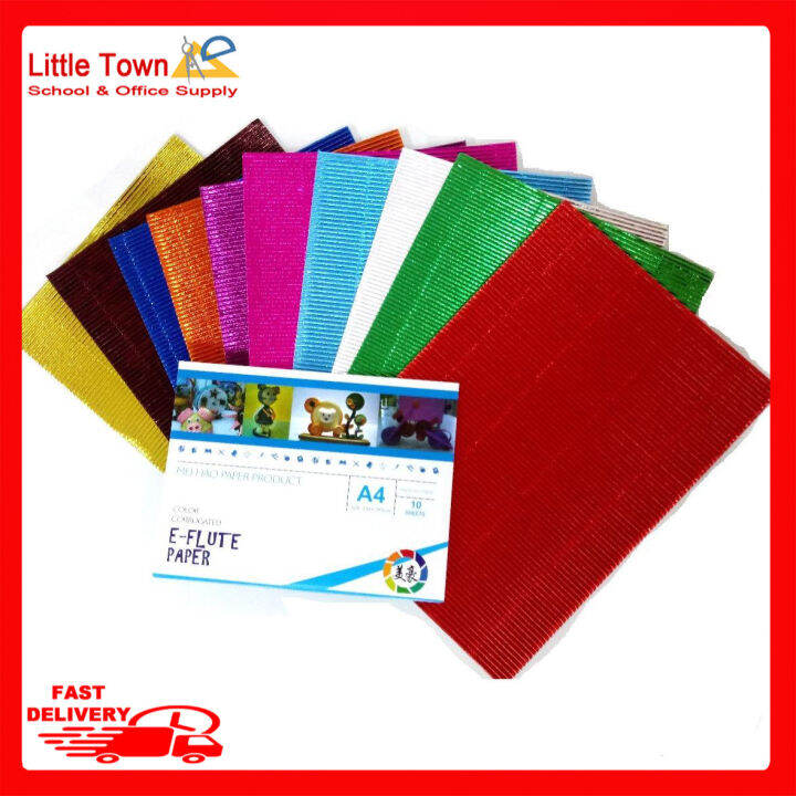 20 Sheets Corrugated Assorted Metallic Colored Paper Board Lazada PH