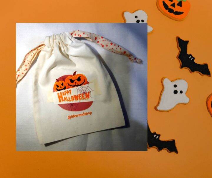 ถุงผ้า-ถุงของขวัญ-ฮาโลวีน-halloween-gift-bag