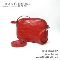 Prang Crocodile Leather Handbag / Cross Body Bag กระเป๋าถือสตรี กระเป๋าสะพายข้าง หนังจระเข้ C-LB-0554S-AY