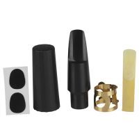 Tenor Soprano Sax Saxophone Mouthpiece Plastic with Cap Metal Buckle Reed Woodwind Instrument Accessories