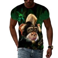 2023Summer Fashion Funny Monkey Graphic Mens T Shirt Fashion Trend Personality 3d Printed Hip Hop Vintage Casual Streetwear Top