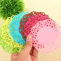 5Pcs Flower Shape PVC Cup Mats tableware Placemat Kitchen Accessories Coaster Pad Thermal Insulation Cooking Tools