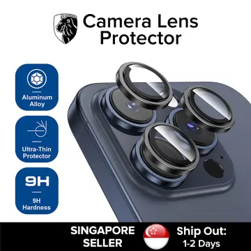 Ringke Camera Lens Frame Glass Compatible with Samsung Galaxy S23 Ultra Camera Lens Protector 5G, Glass Covers and Aluminum Alloy Frames - Black