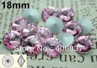 100pcs/Lot  18mm Light Rose Rivoli Crystal  Free Shipping! Chinese Top Quality Crystal Rivoli Beads