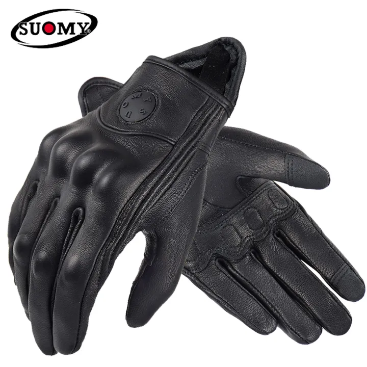 suomy-หนังผู้ชายรถจักรยานยนต์ถุงมือจอสัมผัส-windproof-รถมอเตอร์ไซด์อุปกรณ์ป้องกันถุงมือ-g-uantes-moto-วิบากสีชมพูสีน้ำตาล