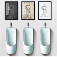 Vinatge Poster Bathroom Wall Art Prints Roll of Toilet Paper Blueprint Canvas Painting Wc Sign Home Decor Toilet Paper Patent