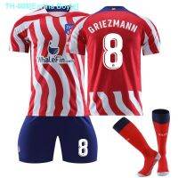 ✇❖﹉ 2223 Atletico Madrid home court No. 8 gretzmann Jersey Set No. 7 Phillips with socks Correa football suit DBDK XWXG