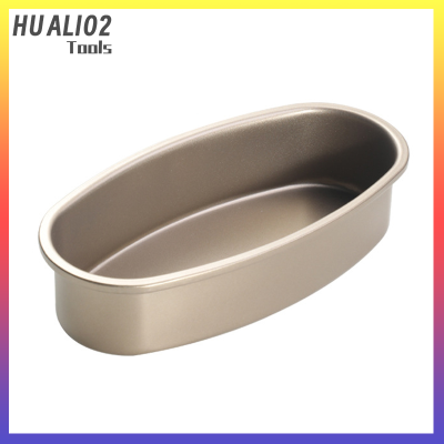 HUALI02เหล็กคาร์บอนทรงรีแบบนอนสติ๊กพิมพ์ทำเค้กพายขนมปังชีสเค้กหม้ออบขนมปังแม่พิมพ์ทำขนมอบ