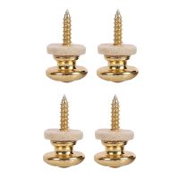 6PCS Wool Copper Guitar Strap Lock Locking Pegs Pins Mushroom Shape End Button Gold