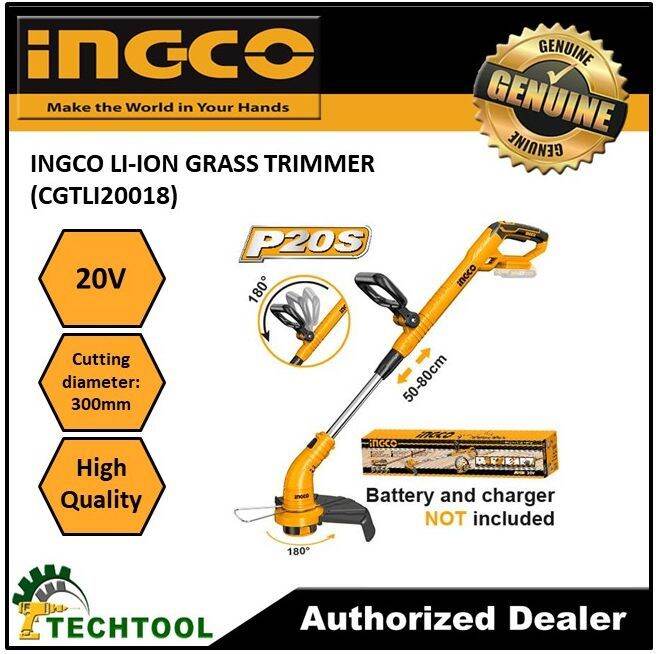 INGCO LIION GRASS TRIMMER 20V 300mm (CGTLI20018) Lazada PH