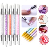 Double Silicone Head Carving Rhinestone Dotting Pen Nail Art Decoration Brushes Pen Professional Nail Accessories Tools Manicure Artist Brushes Tools