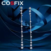 COSFIX D Color 6 Carat A Pair Moissanite Diamond Earrings Womens Long Tassel Earrings Light Luxury Niche For Wholesale