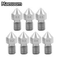 5PCS MK8 Nozzle 0.2mm 0.3mm 0.4mm 0.5mm 0.6mm M6 Threaded Stainless Steel for 1.75mm Filament 3D Printer Extruder Print Head