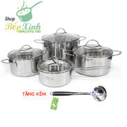 Bộ nồi quánh cao cấp inox 304 FiveStar Plus 4 chiếc quai oval